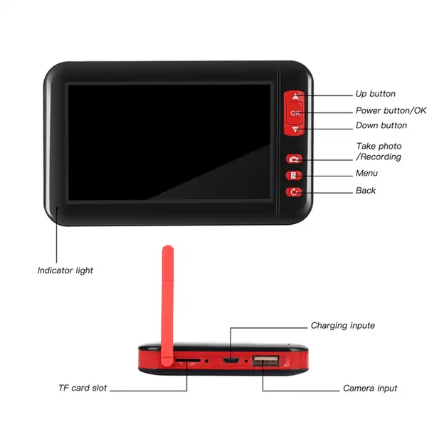 Endoskopas su LCD Ø 8mm, 5m