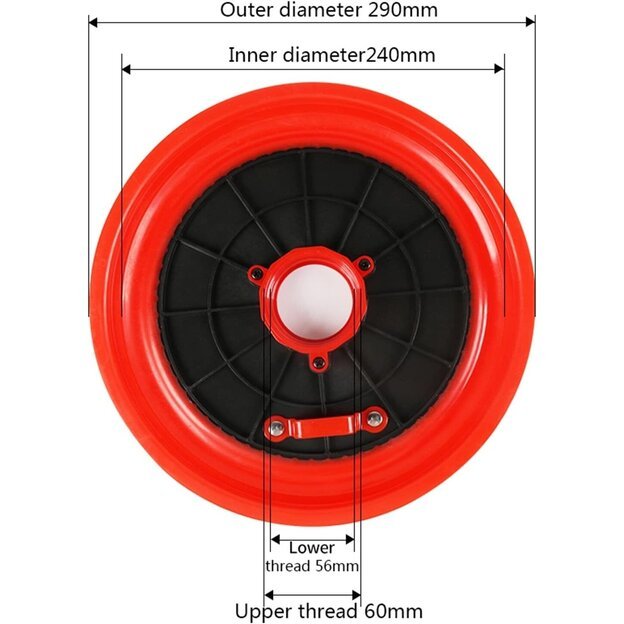 Prispaudimo plokštė tepalo preso užpildymui 290mm (56/60mm)