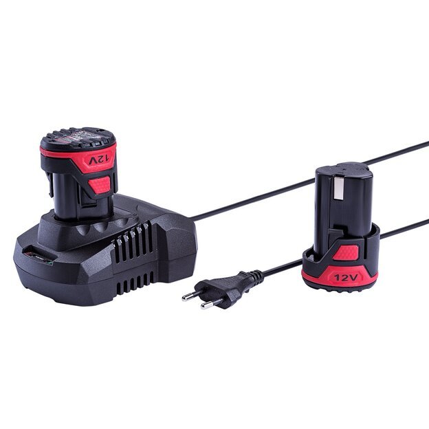 Li-ion Cordless drill 12V with accesorries in plastic box 6