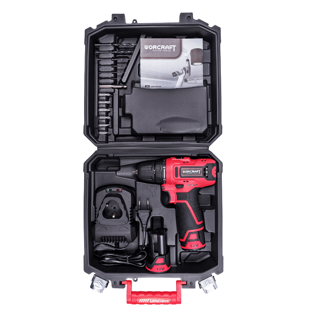 Li-ion Cordless drill 12V with accesorries in plastic box 4