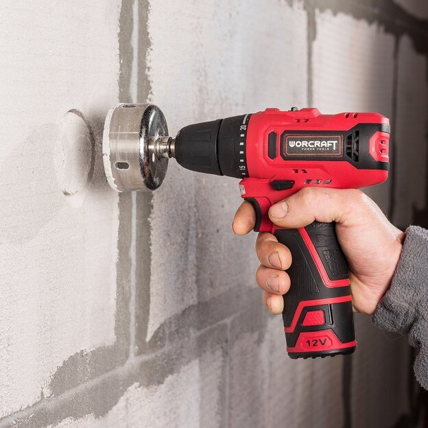 Li-ion Cordless drill 12V with accesorries in plastic box 10