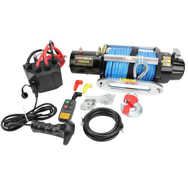 Elektrinė gervė 12000 lbs (5443 kg), su sintetine virve 26 m, 12 V