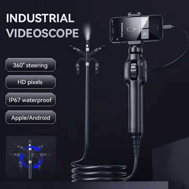Endoscope for smart device with flexible probe Ø 8mm, 2m