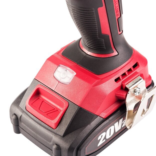 Akumuliatorinis suktuvas-gręžtuvas su kalimu WORCRAFT 20V LI-ION ir priedais 78vnt., 2x2.0Ah 12