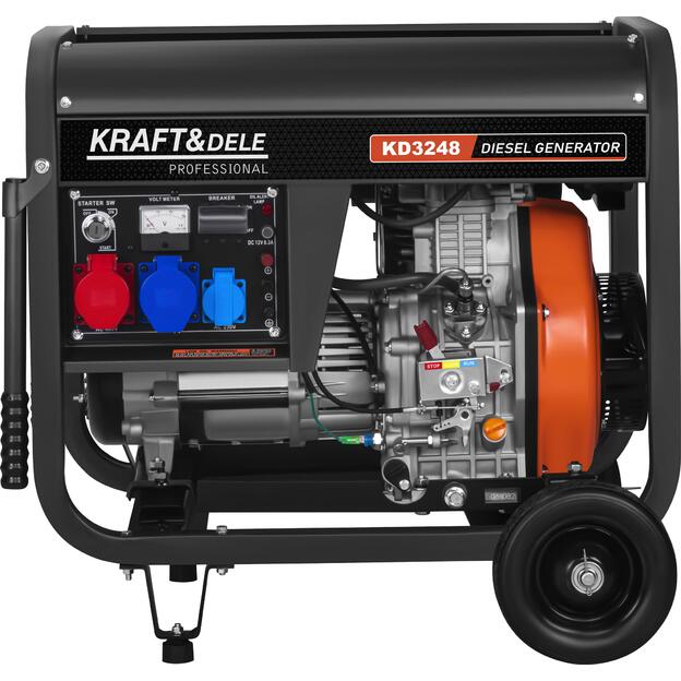 Dyzelinis trifazis elektros generatorius KRAFT&DELE KD3248 7 kW | 230V / 400V 1