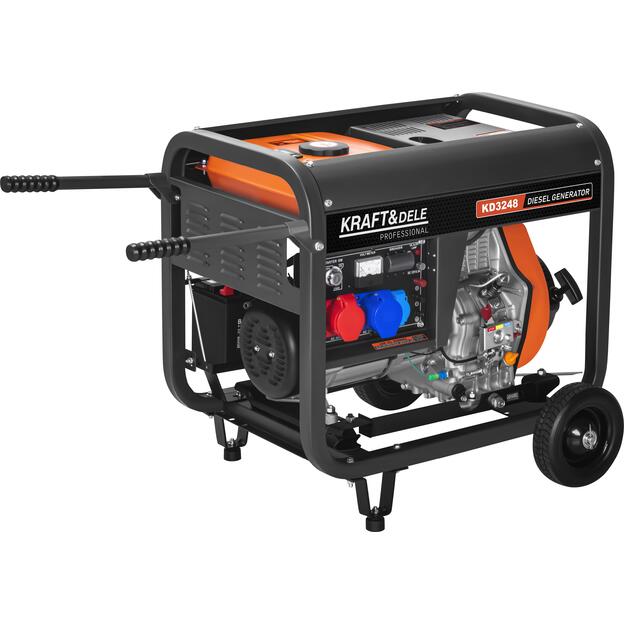 Dyzelinis trifazis elektros generatorius KRAFT&DELE KD3248 7 kW | 230V / 400V