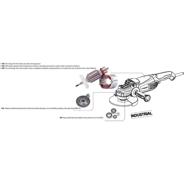 Angle grinder 230mm 2400W