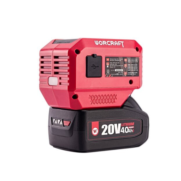 Akumuliatoriaus inverteris 220V+USB 20V LI-ION 2