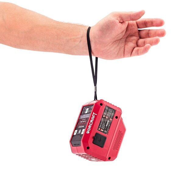 Akumuliatoriaus inverteris 220V+USB 20V LI-ION 12