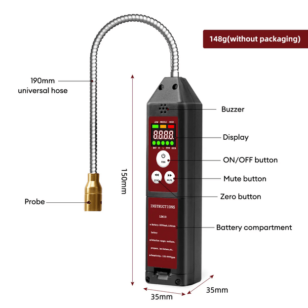 Dujų nuotėkio detektorius 4
