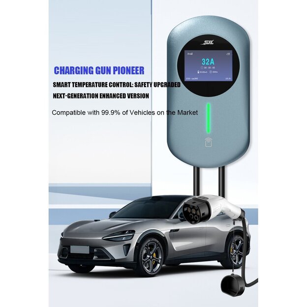 EV įkrovimo stotelė 22kW 32A TYPE2 WiFi BT 1