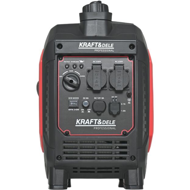 Inverterinis benzininis elektros generatorius KRAFT&DELE KD3162 2,5 kW | 230V | USB | 12V