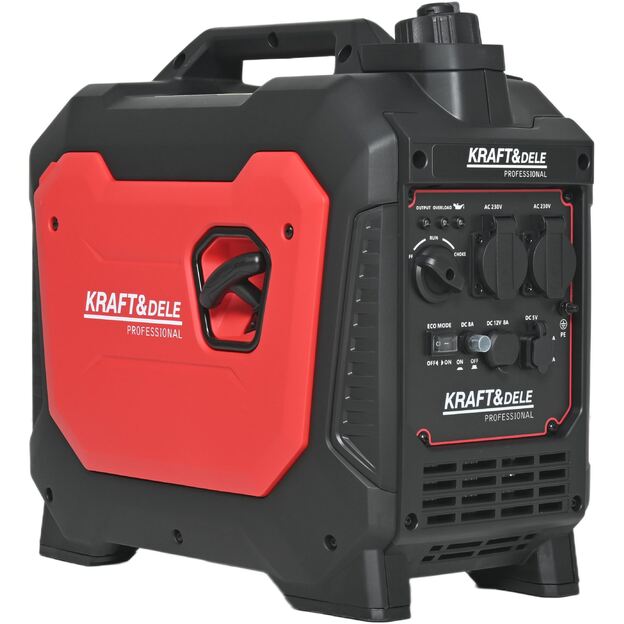 Inverterinis benzininis elektros generatorius KRAFT&DELE KD3162 2,5 kW | 230V | USB | 12V