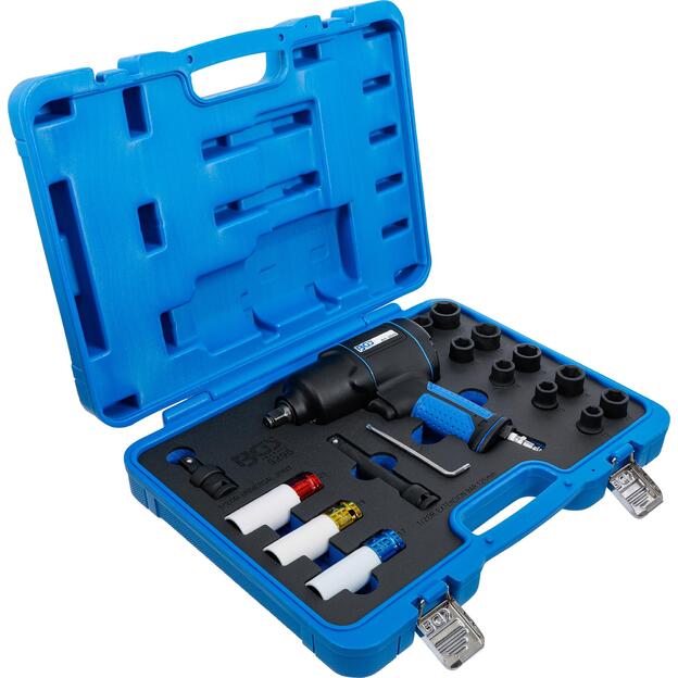 Air Impact Wrench and Impact Socket Set | 12.5 mm (1/2") | 1200 Nm | 16 pcs. 1