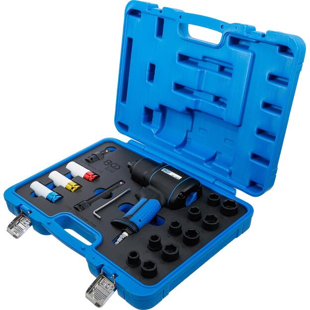 Air Impact Wrench and Impact Socket Set | 12.5 mm (1/2") | 1200 Nm | 16 pcs. 2