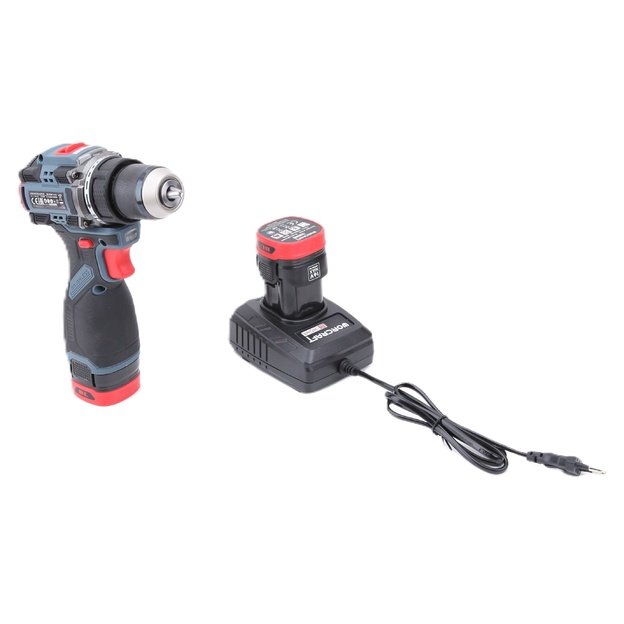 Akumuliatorinis suktuvas-gręžtuvas WORCRAFT su priedais 16.8V LI-ION (pl.dėž.)