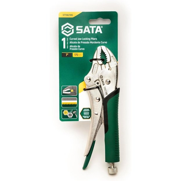 Curved jaw locking pliers 175mm