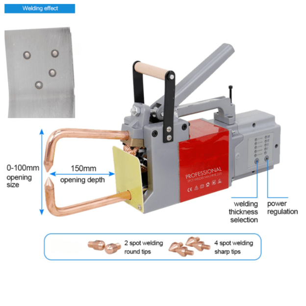 Taškinio suvirinimo aparatas 3kW 230V 0.5-1.5 mm