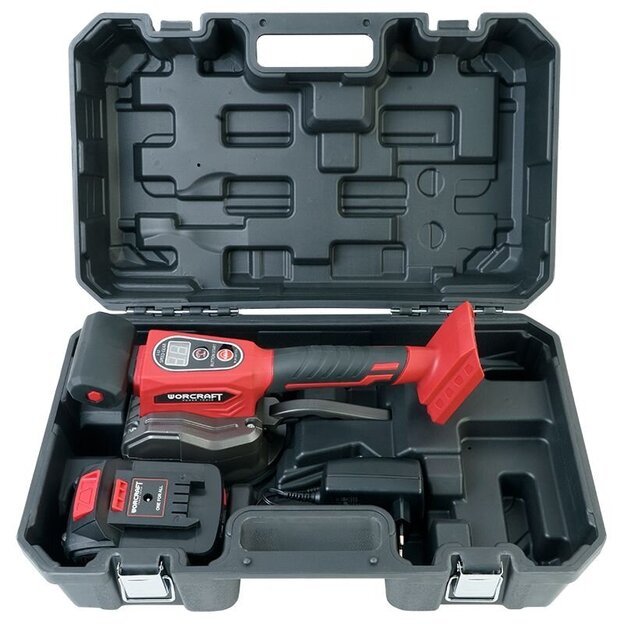 Akumuliatorinis vibracinis įrankis plytelėms su plastikine dėže 20V 2.0Ah 3