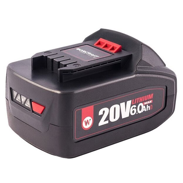 Akumuliatorius akum.įrankiams WORCRAFT 20V 6.0Ah LI-ION 2