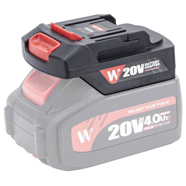 Akumuliatoriaus WORCRAFT 20V adapteris Makita įrankiui
