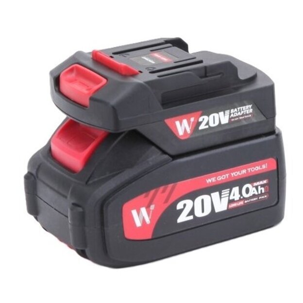 Akumuliatoriaus WORCRAFT 20V adapteris Makita įrankiui 3