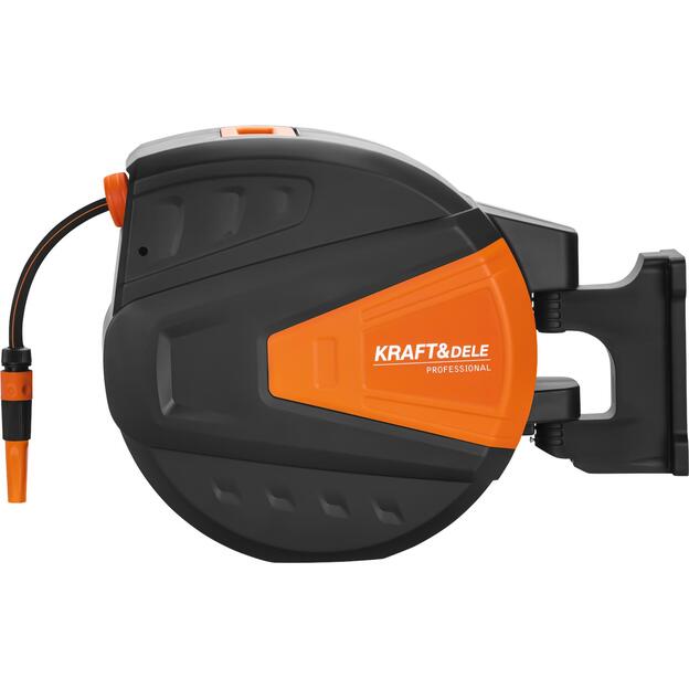 Automatinė sodo žarnos ritė 40m + 2m 1/2" su sieniniu laikikliu KD2155 6