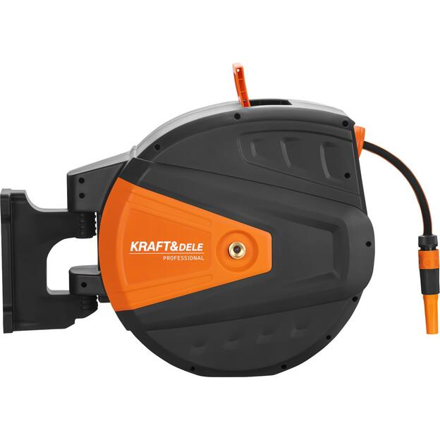 Automatinė sodo žarnos ritė 40m + 2m 1/2" su sieniniu laikikliu KD2155 3