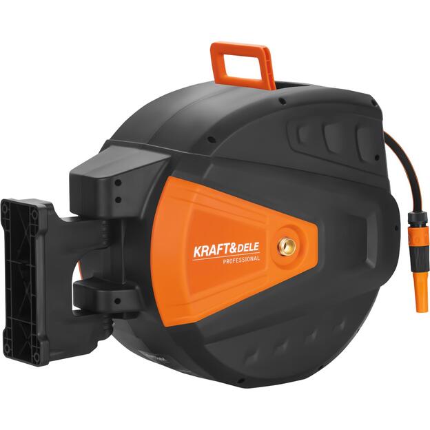 Automatinė sodo žarnos ritė 40m + 2m 1/2" su sieniniu laikikliu KD2155 2