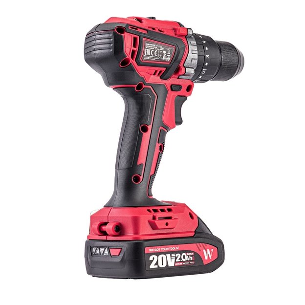 Akumuliatorinis suktuvas-gręžtuvas 20V LI-ION, 2x2.0Ah (pl.dėž) CHD-S20LiB 5