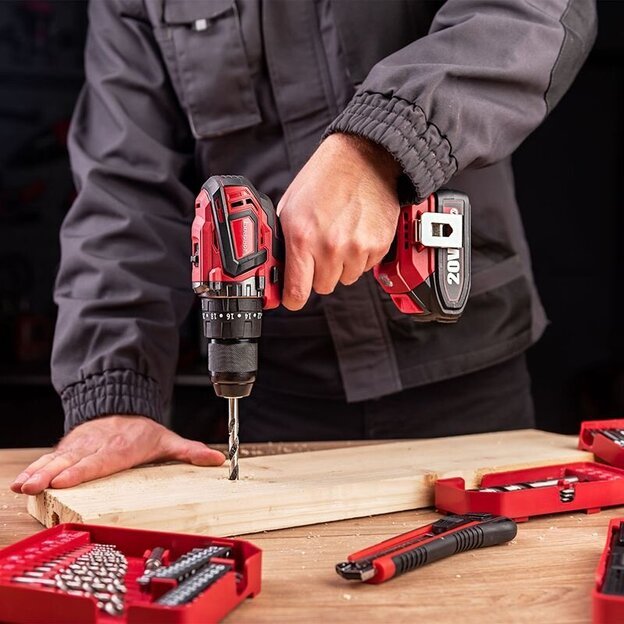 Akumuliatorinis suktuvas-gręžtuvas 20V LI-ION, 2x2.0Ah (pl.dėž) CHD-S20LiB 18