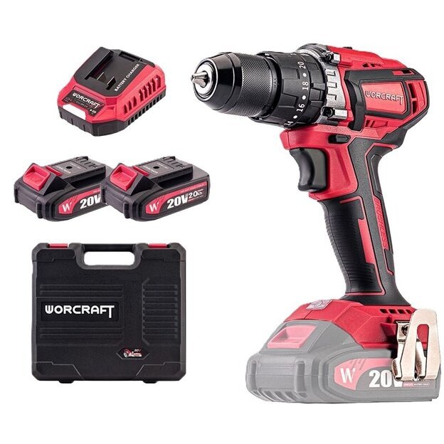 Akumuliatorinis suktuvas-gręžtuvas 20V LI-ION, 2x2.0Ah (pl.dėž) CHD-S20LiB 1