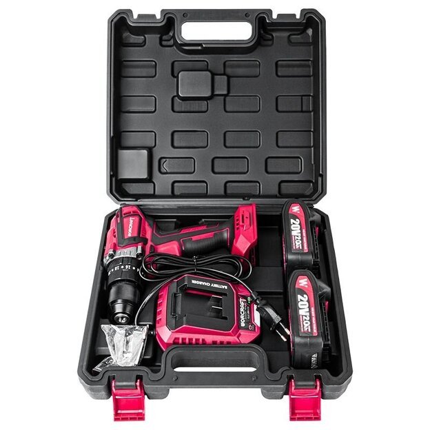 Akumuliatorinis suktuvas-gręžtuvas 20V LI-ION, 2x2.0Ah (pl.dėž) CHD-S20LiB 15