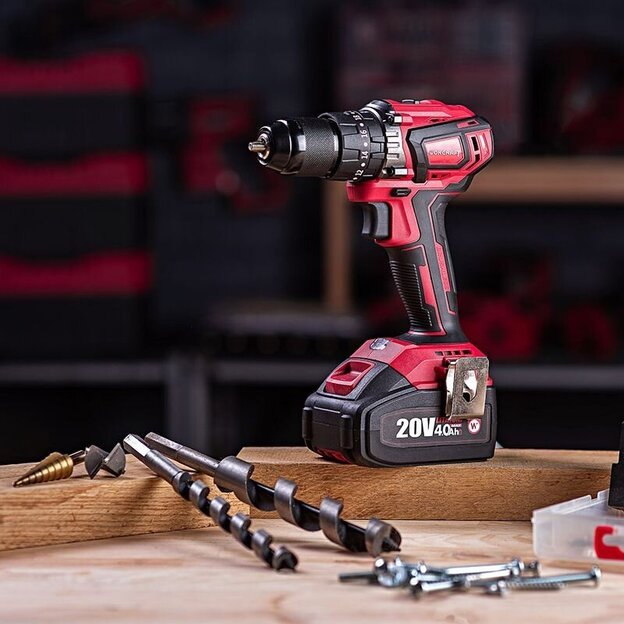 Akumuliatorinis suktuvas-gręžtuvas 20V LI-ION, 2x2.0Ah (pl.dėž) CHD-S20LiB 17