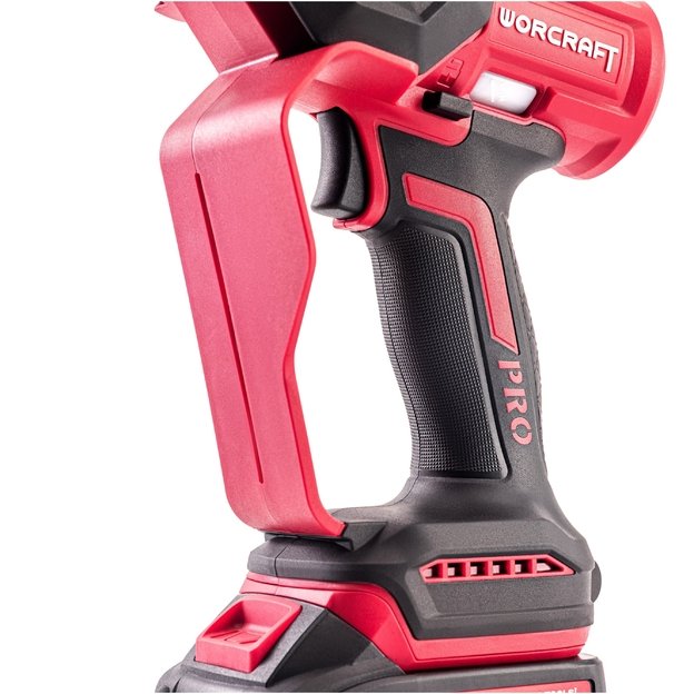 Akumuliatorinis grandininis mini pjūklas WORCRAFT 20V LI-ION 2.0Ah (pl.dėž.) 11