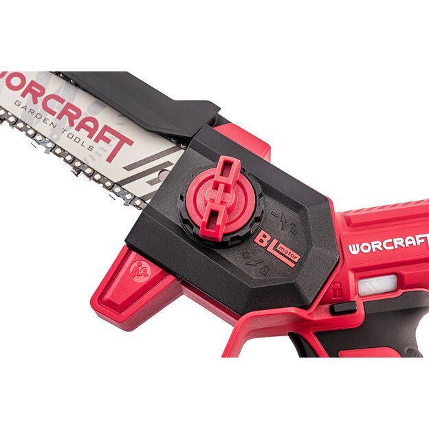 Akumuliatorinis grandininis mini pjūklas WORCRAFT 20V LI-ION 2.0Ah (pl.dėž.) 9