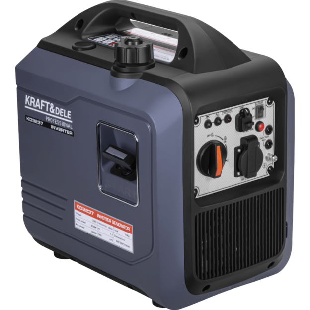 Inverterinis benzininis elektros generatorius KRAFT&DELE KD3237 3 kW | 230V | Twin Tech