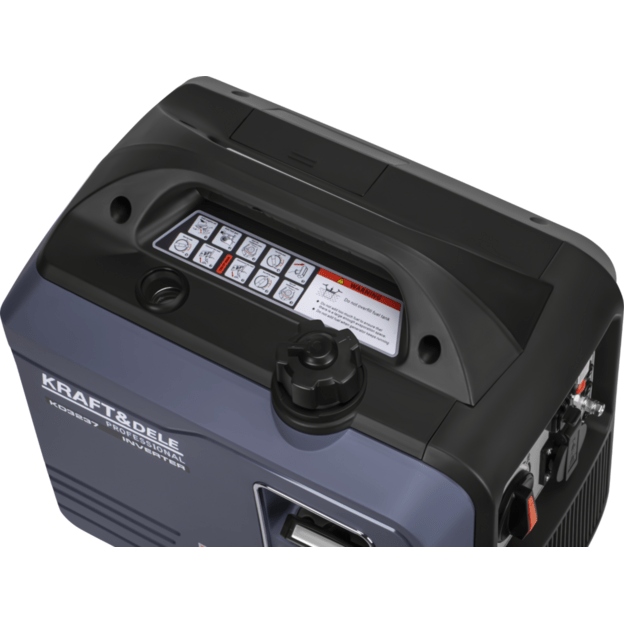 Inverterinis benzininis elektros generatorius KRAFT&DELE KD3237 3 kW | 230V | Twin Tech 6