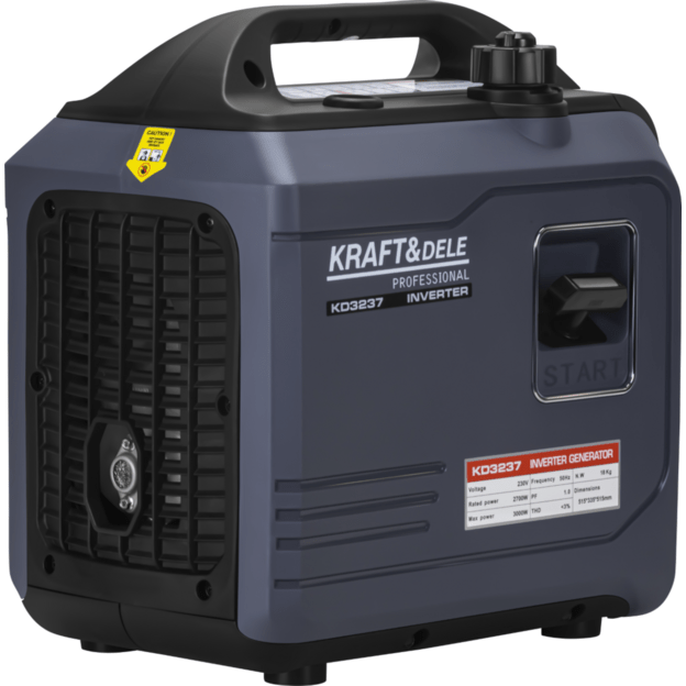 Inverterinis benzininis elektros generatorius KRAFT&DELE KD3237 3 kW | 230V | Twin Tech 5