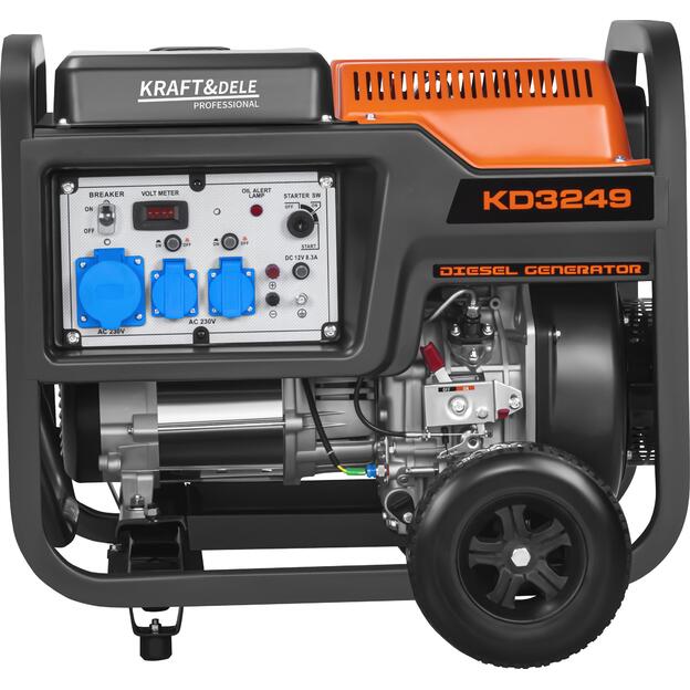 Dyzelinis elektros generatorius KRAFT&DELE KD3249 9 kW | 230V 1