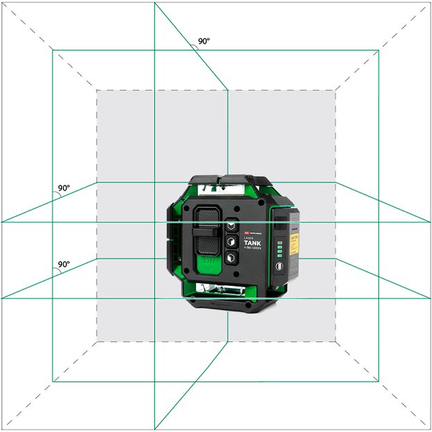 ADA 4-360 GREEN Lazerinis nivelyras 4 linijos 360° ULTIMATE