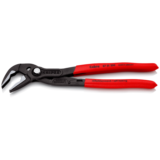 Santechninės replės prailgintos KNIPEX Cobra su fiksavimu 250mm