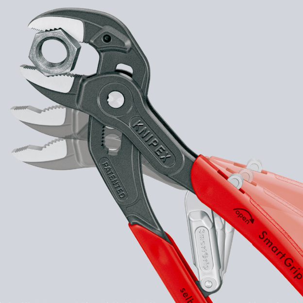 Santechninės replės 250mm KNIPEX su SmartGrip fiksavimu