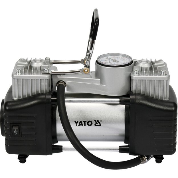 YATO YT-73462 Automobilinis kompresorius 2 cilindrai 12V / 250W  LED