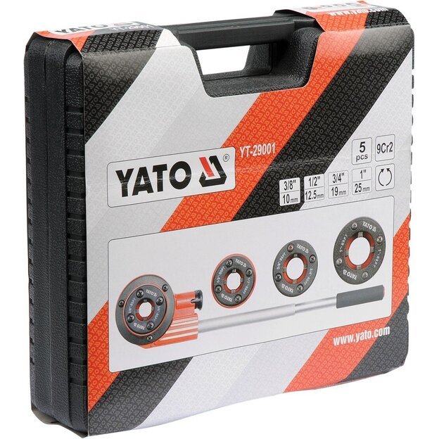 YATO YT-29001 Vamzdžių sriegimo komplektas  su terkšle 4 vnt.