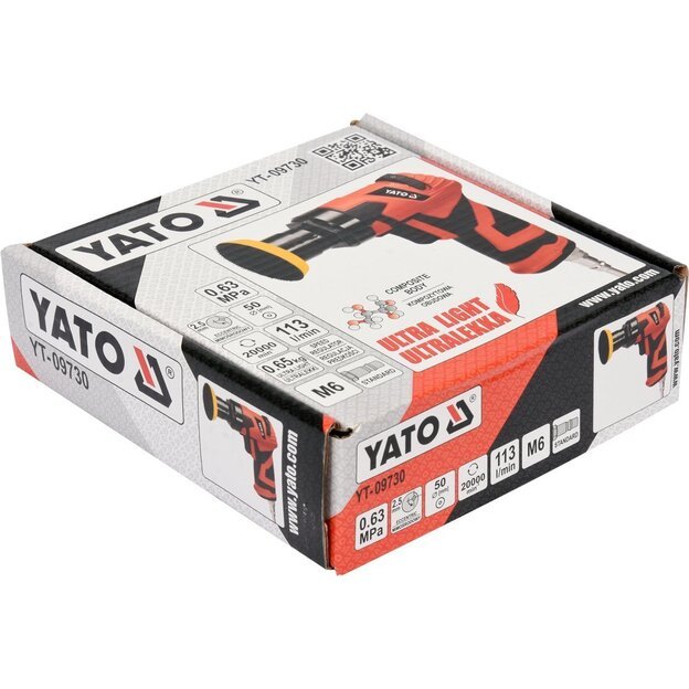 YATO YT-09730 Pneumatinis ekscentrinis šlifuoklis mini 2,5 mm  50 mm