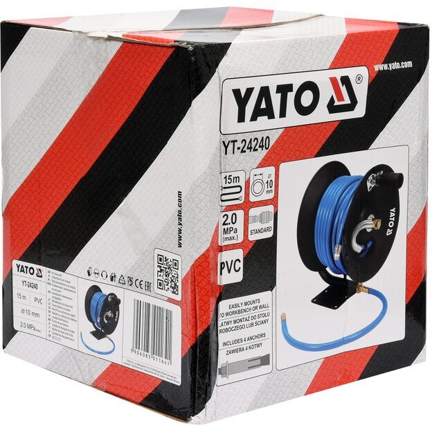 YATO YT-24240 Pneumatinė žarna su rite 15m + 60cm