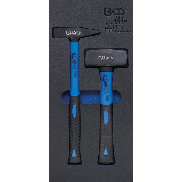 BGS 4046 Įrankių dėklas 1/3: Plaktuko ir kūjo rinkinys 2 vnt. 
