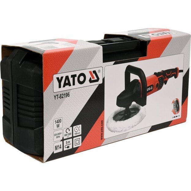 YATO YT-82196 Poliravimo mašinėlė  600-3500 RPM  1400W 180 mm 