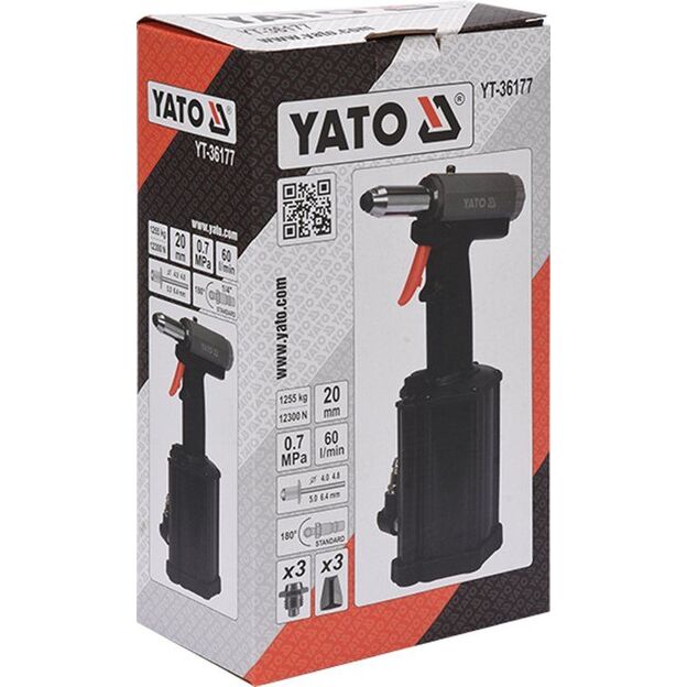 YATO YT-36177 Pneumatinis kniediklis 4 - 6,4 mm